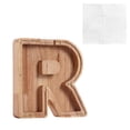 thumbnail image 1 of XZNGL Personalized Wooden Name Money Box Wooden Deposit Box Twenty Six English Letters, 1 of 6