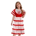 thumbnail image 2 of RUNQHUI Robe de Festival pour Filles Robe Flamenco Espagnole à Franges Jupe Maxi Lyrique à Volants Blanc 16, 2 of 6