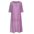 thumbnail image 4 of EGNMCR Robes de Fête pour Femmes Mode Femmes Décontractée Robe Sans Manches à Col en V Unie Manteau à Manches Longues Ensemble Deux Pièces, 4 of 6