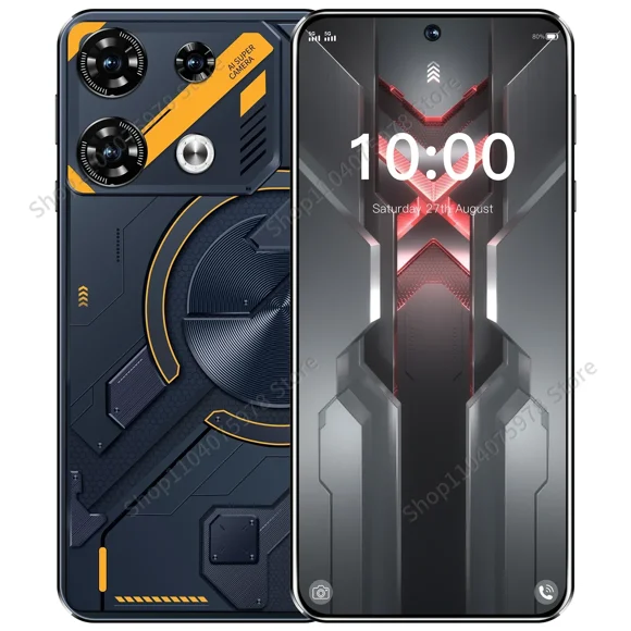 Téléphones Cellulaires GT10 Pro Téléphone Intelligent 5G Original 7.3HD 16G+1T Double Sim Android 13 celulares Déverrouillé 108MP 6800mAh Téléphone Intelligent