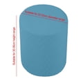 thumbnail image 1 of ziyahi Housses Extensibles Rondes pour Ottoman Repose-Pieds Banc Canapé Tabouret Bleu, 1 of 7