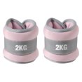 thumbnail image 1 of 2pcs Hand Tied Sandbag Adjustable Strap Hook and Loop Strength Training Ankle Sandbag for Dance 4.4lb, 1 of 5