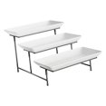 thumbnail image 2 of Lipstore 3 Tier Rectangular Serving Platter Stand Set Tiered Serving Tray for Dessert Black, 2 of 8