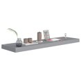 thumbnail image 4 of vidaXL Floating Wall Shelves 2 pcs Grey 90x23.5x3.8 cm MDF, 4 of 4