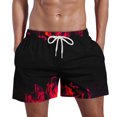 thumbnail image 1 of LMKIHUSA Men Swim Shorts with Zipper Pockets Quick Dry Board Shorts with Pockets Breathable Surf Beach Shorts Hawaiian Stretchy Board Beach Shorts 2025 Red,M, 1 of 5