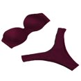 thumbnail image 1 of Women Summer Two-piece Bikini Set Push-up Padded Tube Top Triangle, 1 of 6