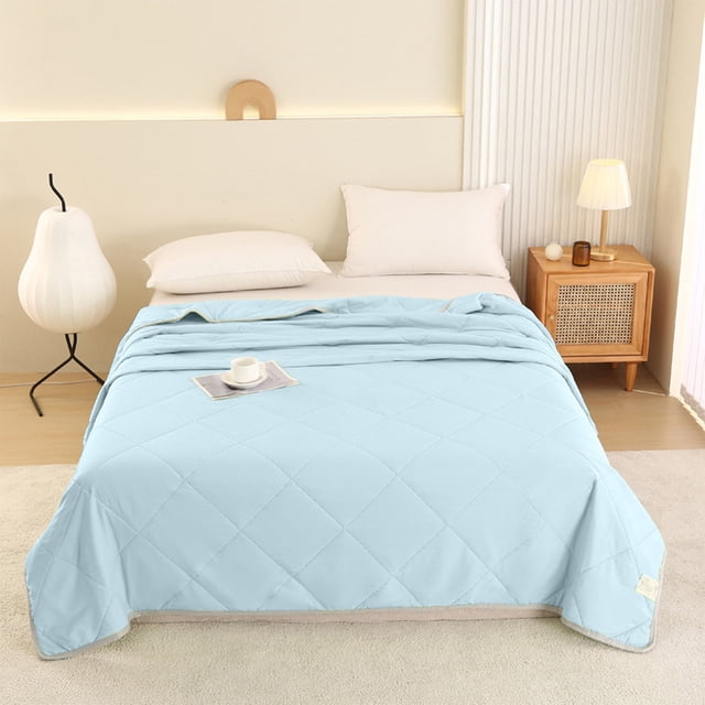 Summer Savings Kcavykas Soybean Fiber Refrigeration Quilt Cool Quilt Washed Cotton Quilt Core Single Machine Washable Thin Quilt