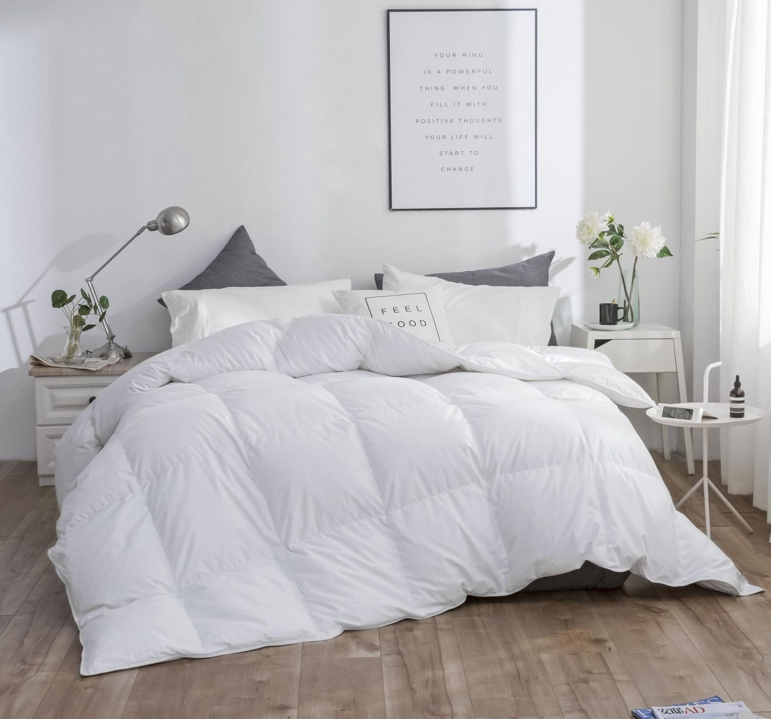 Royal Elite Couette en Duvet Blanc Européen Toutes Saisons