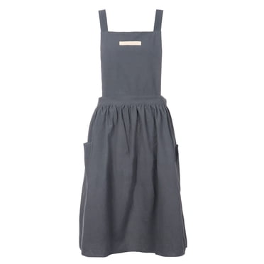 Apron for Women, Cotton and Linen Cross-Back Apron, Kitchen Apron Dress with Pockets, Large Apron for Cooking Cleaning Gardening Painting