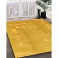 thumbnail image 2 of Ahgly Company Tapis d'Intérieur Carrés Abstraits Orange Tapis de Zone Abstraits, 4 Pieds Carré, 2 of 6