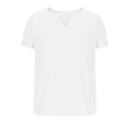 thumbnail image 4 of Shirts for Men, Mens Fashion Casual Pullover Simplicity Solid Color Short Sleeve V-Neck Blouses, 4 of 5