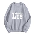 thumbnail image 1 of MesaSe Sweat-Shirt Mode pour Femmes Sweat-Shirt Col Rond Pull Imprimé Lettre Hoodie, 1 of 3