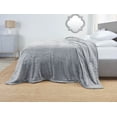 thumbnail image 5 of Nestl Ultra Plush Heavy Thick Raschel Imitation Mink Bed Blanket, 82 x 102, Silver, 5 of 5
