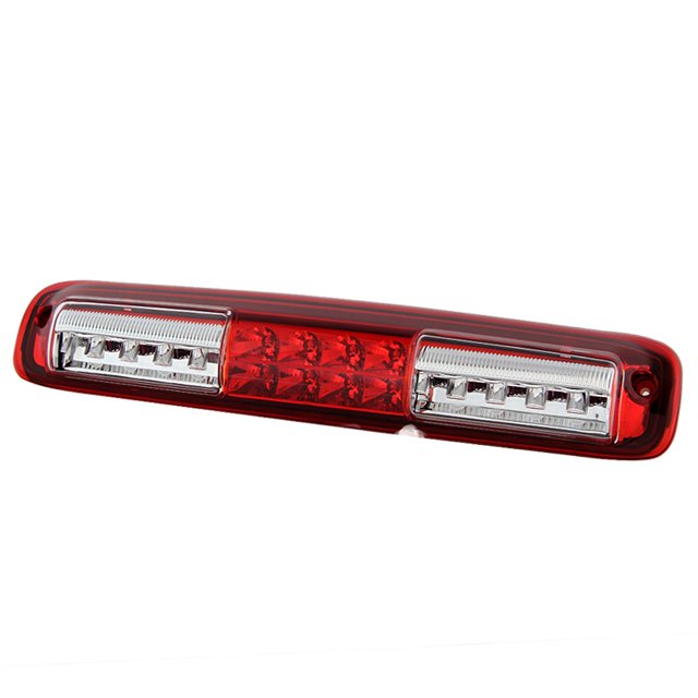 Xtune Center High Mount Stop Light 9024962 LED; Red/Clear Lens; Clear Bulb; Chrome Plated Housing
