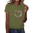 thumbnail image 1 of B91xZ Womens Mode Mi-Longue Manches Courtes Grande Taille Tops Col Rond Tee Blouses Décontractées, Bleu Ciel TTG, 1 of 3