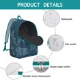 thumbnail image 4 of Abstract Coral Reef Sea Turtle Canvas Bookbag 鈥?Durable Travel Backpack with Nautical Design, Comfortable Carrying, Large Capacity, and Anti-theft Features for Outdoor Activities and Short-Term Travel, 4 of 5