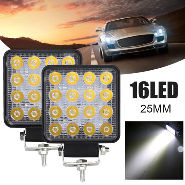 2PCS Car LED Work Light Off Road Truck Van Waterproof Daytime Running Headlights Driving Fog Lamp