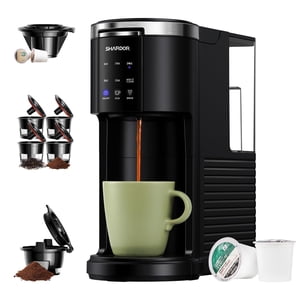 SHARDOR 3 in 1 Coffee Maker, K Cup Coffee Maker Compatible with Ground Coffee & Teas, Single Serve Coffee Machine, 6&ndash;14oz Brew Sizes, 40oz Deta