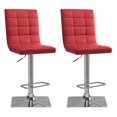 thumbnail image 1 of CorLiving Xavier Set of 2 Square Tufted Upholstered Adjustable Height Indoor Barstools, 1 of 9