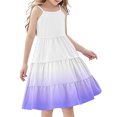thumbnail image 2 of LOVZFMLL Robe d'Été Bohème à Bretelles pour Fillette, Décontractée, Sans Manches, à Étages, Style Camisole, pour 4-14 Ans, 2 of 7