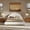 White Bed Frame, variant on Queen Size Bed Frame,Upholstered Platform Bed,Soft Boucle Wingback Headboard,Wood Bed Support and Slats,Curved-Shaped Headboard Queen Bed Frame for Adult,Easy Assembly,Beige