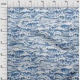 thumbnail image 3 of oneOone Velvet White Fabric Asian Japanese Wave Sewing Craft Projects Fabric Prints By Yard 58 Inch Wide, 3 of 4