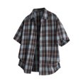 thumbnail image 3 of Chemise Décontractée pour Homme à Boutons, Coton Polyester, Manches Courtes, Style Rétro Cubain, Chemise de Villégiature, Été, Plage, Vacances, Protection Solaire, Mode Urbaine, JASKFLY, Bleu TG, 3 of 9