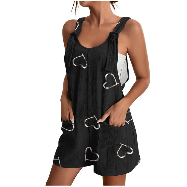 Penkiiy Combinaison Sans Manches pour Femme, Noir, 3TG