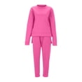 thumbnail image 4 of Besolor Womens Sweatsuits 2 Piece Outfits Crewneck Split Pullover Sweatshirt and Drawstring Sweatpants Tracksuit Lounge Sets, 4 of 4