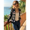 thumbnail image 3 of INSPIRE CHIC Women's Allover Long Sleeve Notched Lapel Open Front Blazer, 3 of 6