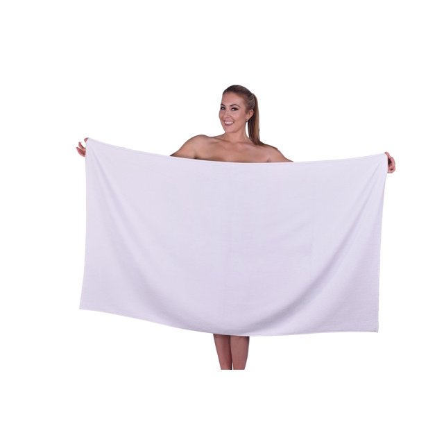 Puffy Cotton Large Terry Velour Cotton Beach Towel Soft Bath Towel - Beige