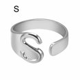 thumbnail image 1 of CUITING Bague Mode Ajustable Initiale Alphabet Lettre A-Z Bagues pour Femmes Bijoux-Argent C, 1 of 9