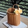 thumbnail image 2 of Imitation Vine Weaving Kitchen Garlic Storage Retro Wall Hanging Portable Small Flower Kitchen Utensil Organizer for Home, 2 of 6