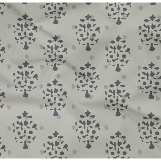 oneOone Silk Tabby Fabric Floral Block Print Fabric BTY 42 Inch Wide