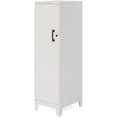 thumbnail image 1 of Space Solutions 53.38"H 4 Shelf Metal Storage Locker Cabinet 3" Legs Pearl White, 1 of 11