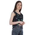 thumbnail image 4 of Moomaya Crop Top à Franges Imprimé pour Femmes, Blouse d'Été Sans Manches à Boutons, 4 of 7