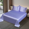 thumbnail image 2 of Ohufall Queen Bed Sheet Set 3 Piece Ice Silk Bed Sheets Solid Color Summer Cooling For Home, 2 of 4