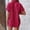 Rose Chaud, variante sur TINZ Chemise à Manches Chauve-Souris Boutonnée Unie à la Mode et Décontractée pour Dames, Manches Courtes, Automne, pour Femmes, Tunique de Baseball à Manches Longues pour Femmes
