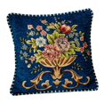 thumbnail image 3 of GROWTH TANK 19x19inch Jacquard Pillow Cover Machine Wash Floral Pattern Pillowcase for Sofa, Blue, 3 of 9