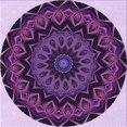 thumbnail image 1 of Ahgly Company Tapis d'Intérieur Lavable en Machine Carré Transitionnel Orchidée Violet, 7 Pieds Carré, 1 of 7