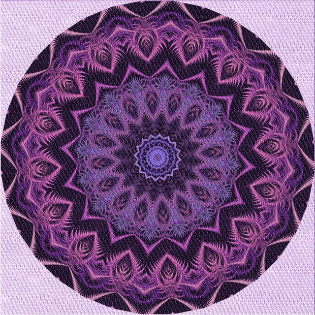 Ahgly Company Tapis d'Intérieur Lavable en Machine Carré Transitionnel Orchidée Violet, 7 Pieds Carré