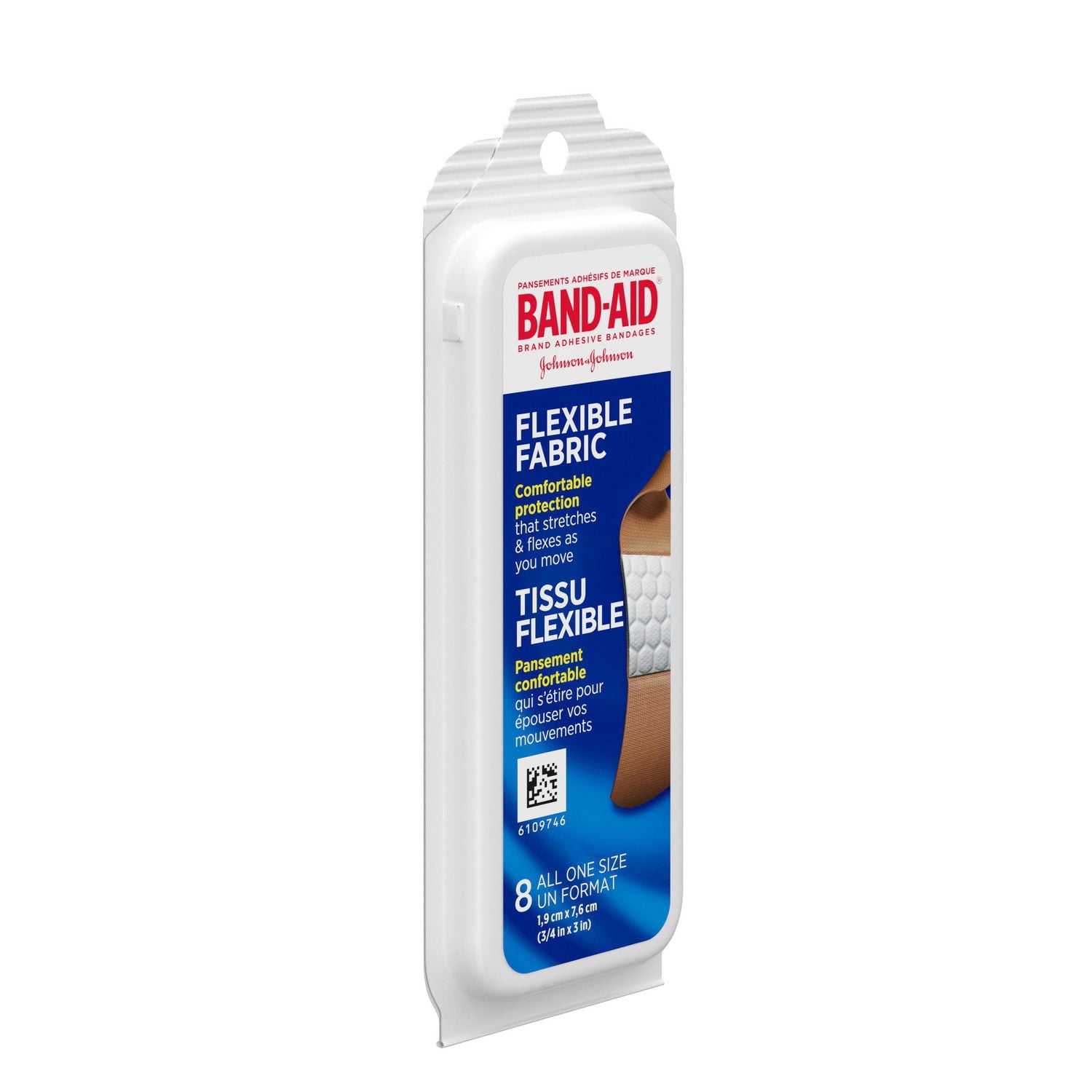 Band-Aid Pansements Adhésifs en Tissu Flexible de Marque pour une Protection Flexible et des Soins des Plaies pour les Petites Coupures et Égratignures, Voyage