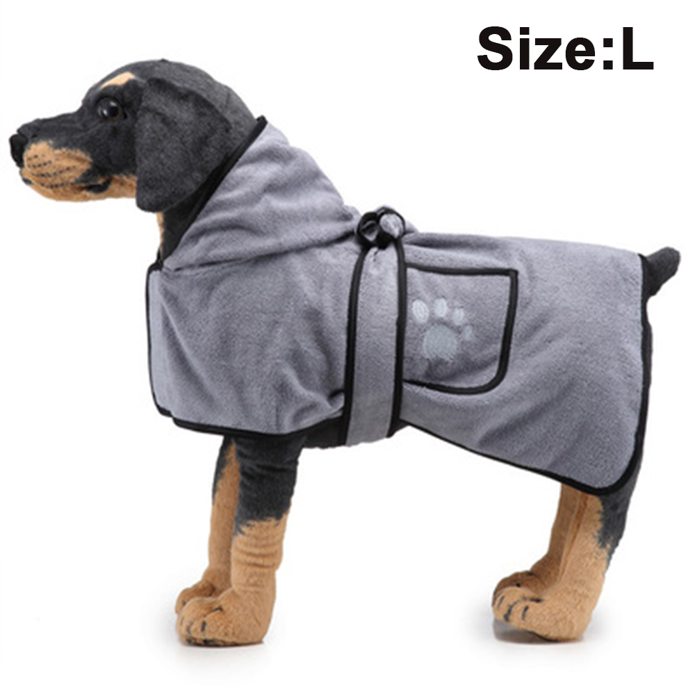 Pet Drying Towel Dog Blanket Microfibre Dog Bathrobe Puppy Cat Absorbent Quick Drying Towel Super Soft Bath Towel Machine Washable for Small, Medium, Large for Dog Cat