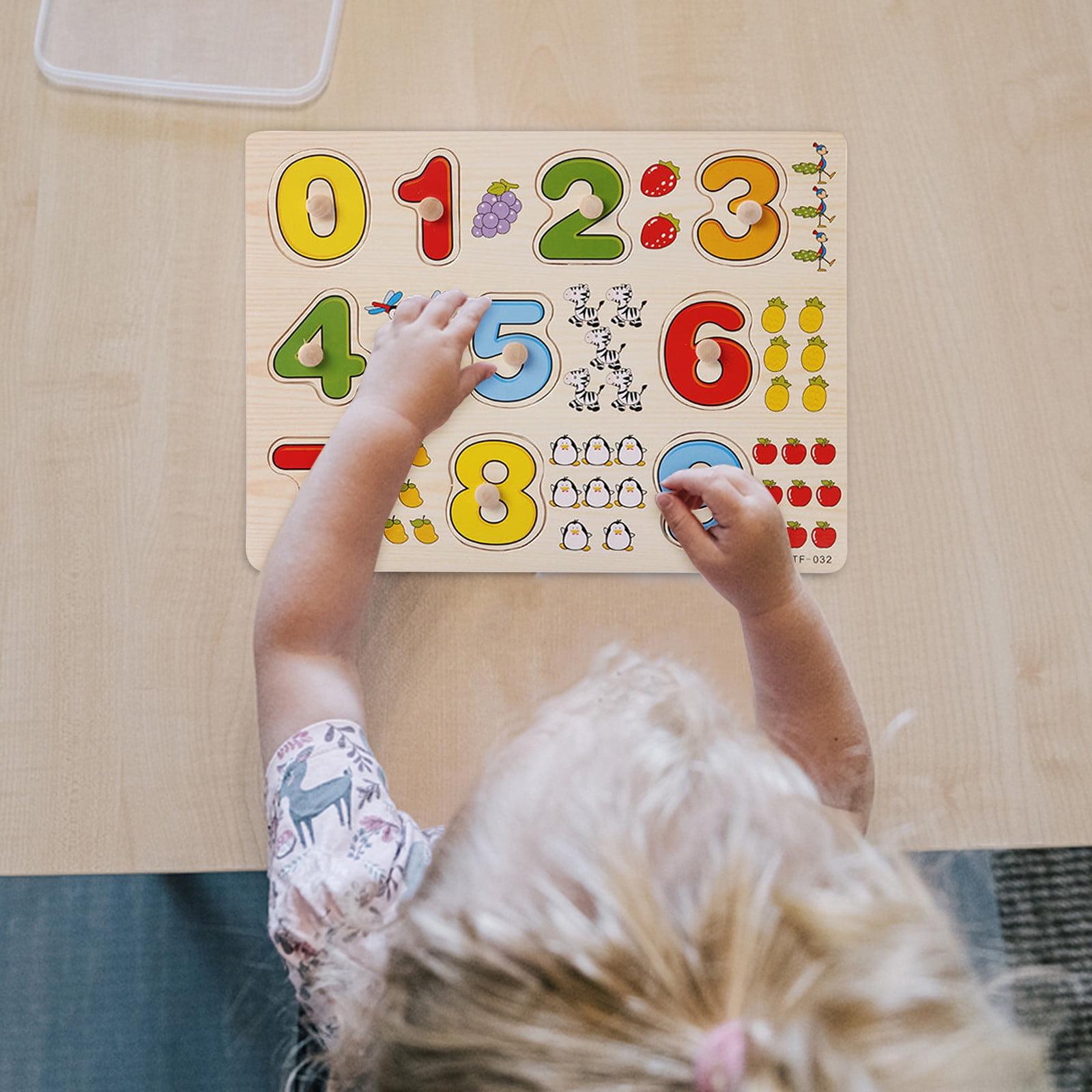 Dvkptbk Puzzle Jigsaw Wooden Number Lette Puzzle Early Learning Baby Kids Educational Toys Early Development