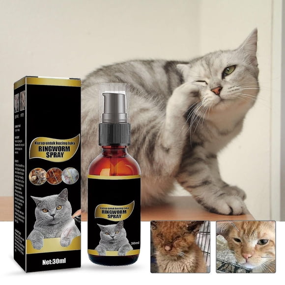 Pet Mite Removal Spray Multipurpose Cat Dog Ringworm Fungus Treatment Spray Itch Relief Spray For Cats Dogs