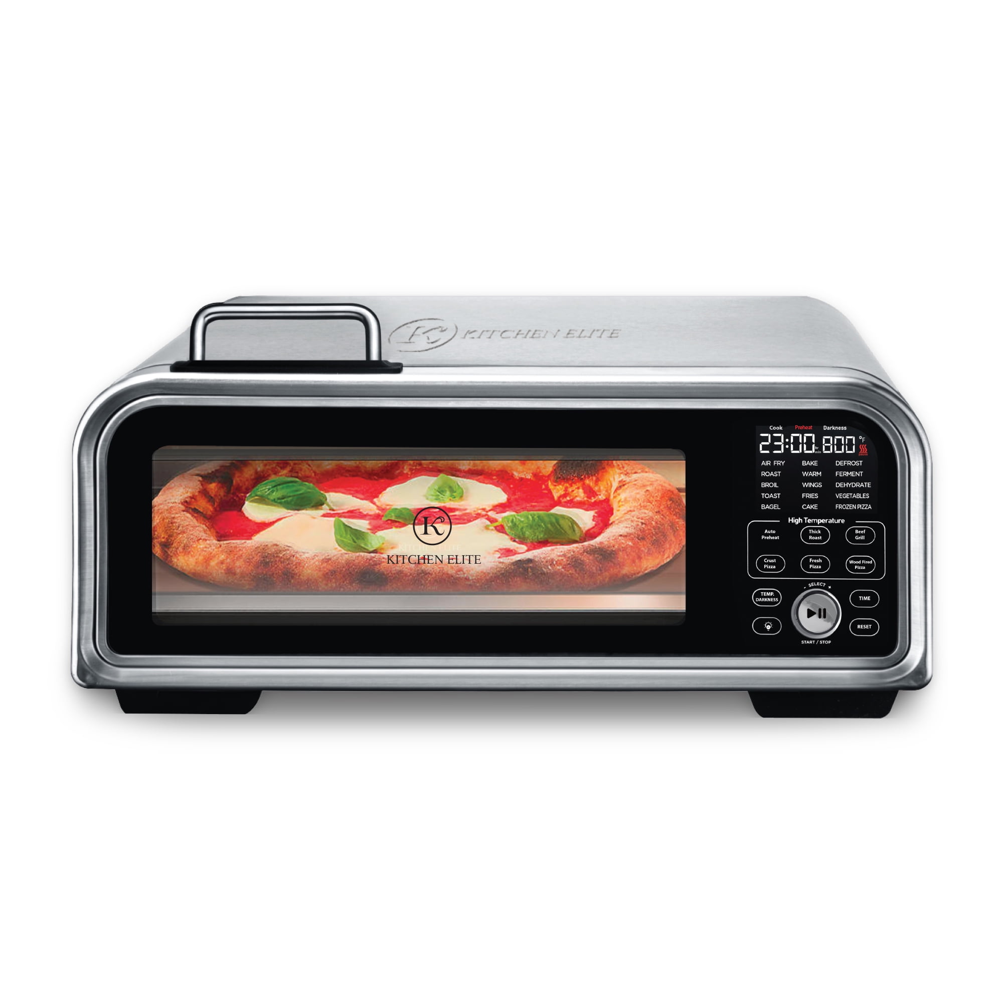 Kitchen Elite 18L Digital Air Fryer Toaster Oven Combo, Convection Pizza Oven, Silver