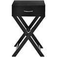 thumbnail image 1 of Costway Nightstand x-Shape Drawer Accent Side End Table Modern Home Furniture Black, 1 of 9