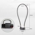 thumbnail image 1 of Zinc Alloy Combination Padlock With 5Mm Steel Cable, 4-Digit Resettable Code Lock For Gym Lockers, Tool Boxes, Cabinets, Bicycles, And Outdoor Garden Security(476mm), 1 of 8