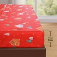thumbnail image 3 of Hitime King Size 4-Piece Christmas Sheet Set - Ultra Soft & Breathable Polyester Bed Sheets, All Season Cooling Bedding with Deep Pockets, Wrinkle & Fade Resistant (Christmas House), 3 of 8