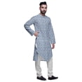 thumbnail image 2 of Atasi Printed Designer Rayon Button Down Casual Kurta With Pajama For Men, 2 of 4